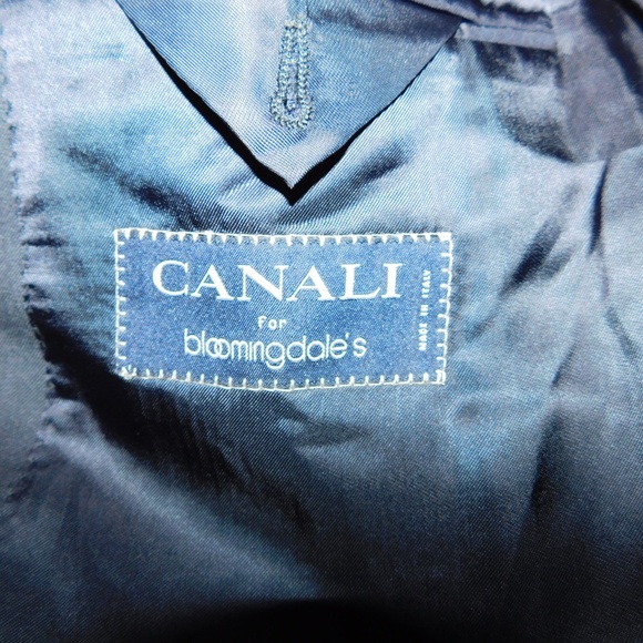 Canali Men's Navy Blue Wool Blazer Jacket Measurements In Description No Size - Picture 3 of 11